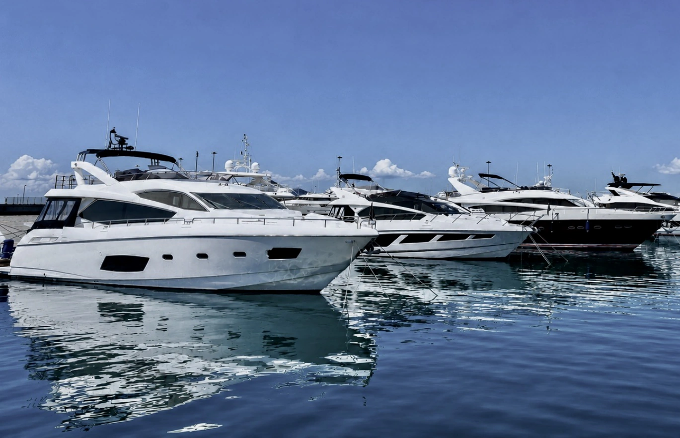 Luxury yachts in the harbor